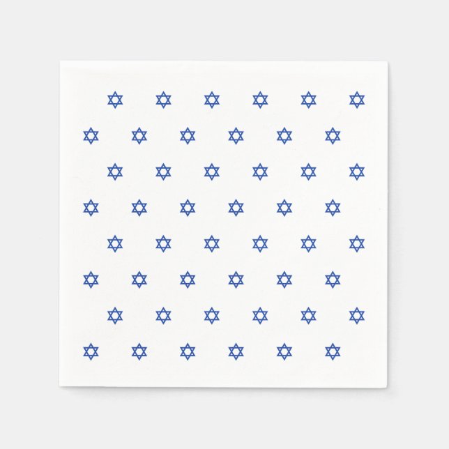Serviette En Papier Étoile bleue de David White (Devant)
