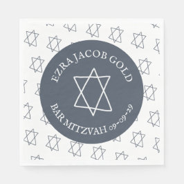 Serviette En Papier Étoile simple de David Custom B'nai Bat Bar Mitzva