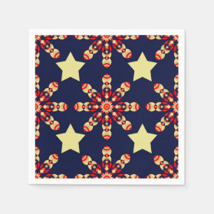 Serviette En Papier Étoile vibrante et motif kaléidoscope