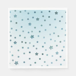 Serviette En Papier Étoiles Aqua White Ombre