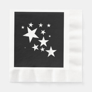 Serviette En Papier Étoiles Blanches Star-Motif-Design Costume cadeau