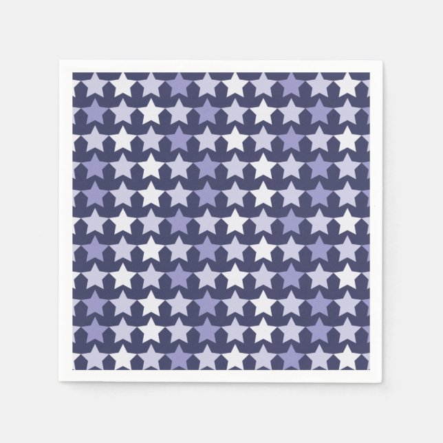 Serviette En Papier Étoiles bleues de la marine patriotique (Devant)