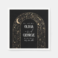 Étoiles céleste de lune Mariage noir