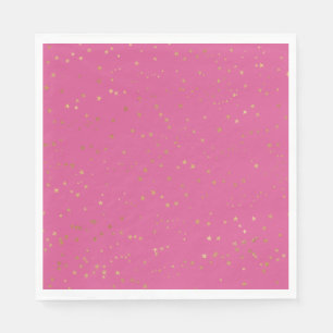 Serviette En Papier Étoiles de glam rose Girly