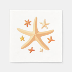 Serviette En Papier Étoiles de mer et les petites