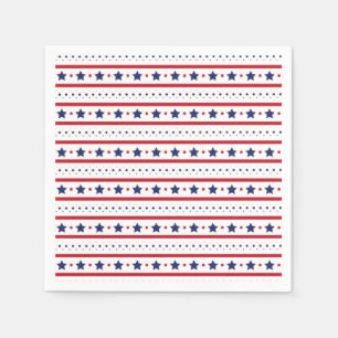 Serviette En Papier Étoiles et rayures 4 juillet