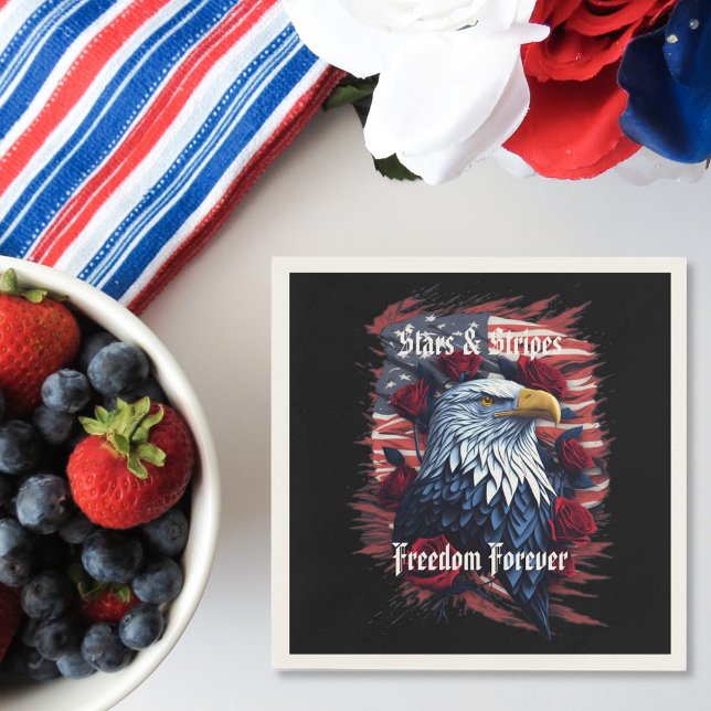 Serviette En Papier Étoiles et rayures Drapeau Liberté pour un Rose d' (Créateur téléchargé)