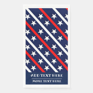 Serviette En Papier Étoiles et rayures Patriotique USA DRAPEAU