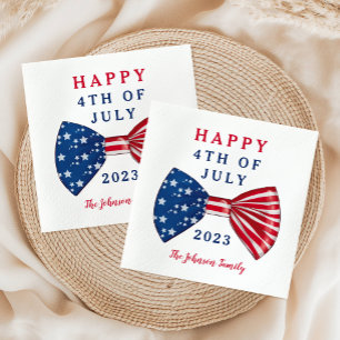 Serviette En Papier Étoiles Et Rayures Patriotiques 4 juillet
