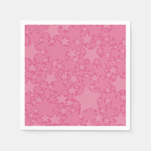 Serviette En Papier Étoiles, Étoiles, Étoiles - Rose