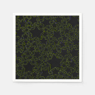 Serviette En Papier Étoiles, Étoiles, Étoiles - Vert citron