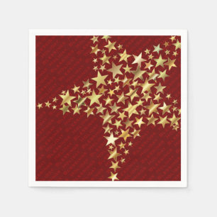 Serviette En Papier ÉTOILES FESTIVES FÊTES Blessures de vacances Papie