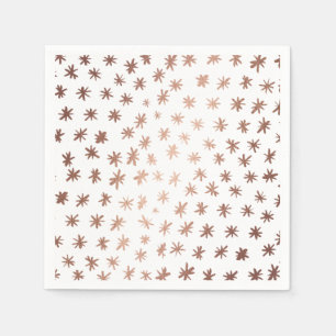 Serviette En Papier Étoiles métalliques - cuivre