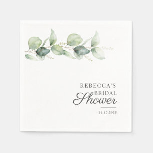 Serviette En Papier Eucalyptus Fête des mariées botanique Succulente