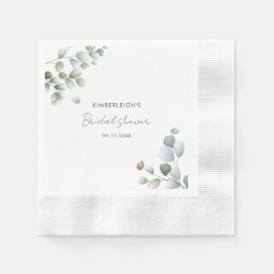 Serviette En Papier Eucalyptus Foliage Fête des mariées de verdure