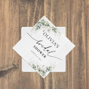Serviette En Papier Eucalyptus Gold Fête des mariées Napkin