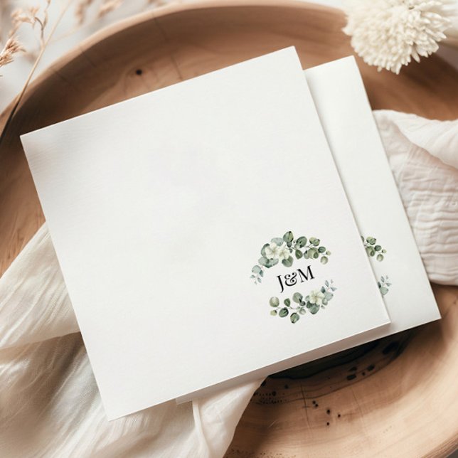 Serviette En Papier Eucalyptus Parcours de verdure Mariage ou Fiançail (Créateur téléchargé)