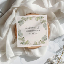 Eucalyptus Rustique Mariage vert et or