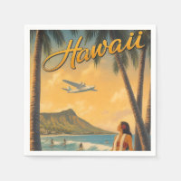 Évasion Aloha de la fille Hula Hawaïenne vintage P