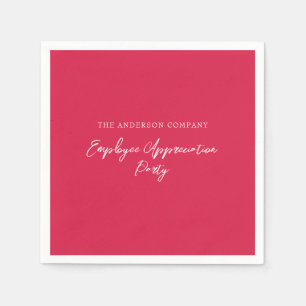 Serviette En Papier Événement d'appréciation de l'employé rouge