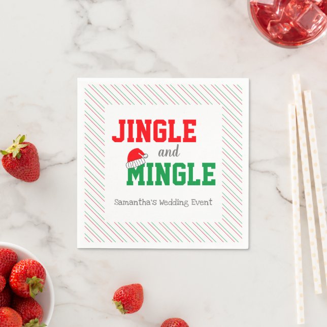 Serviette En Papier Événement de mariage de Noël Jingle et Mingle (En situation)
