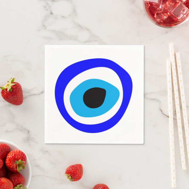 Serviette En Papier Evil Eye Talisman & arabe Amulet /turc, grec (En situation)