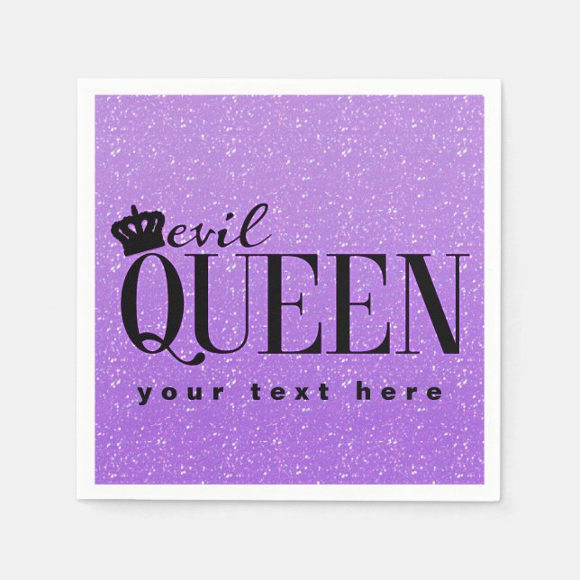 Serviette En Papier EVIL QUEEN Purple Parties scintillant Glam Party N (Devant)