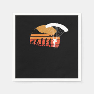 Serviette En Papier Évolution De Skydiving Parachutant Skydiver Extrem