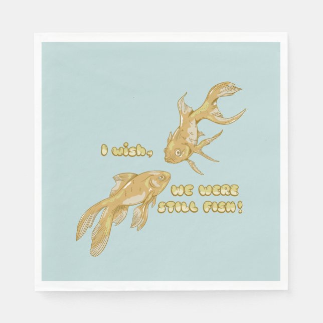 Serviette En Papier Évolution du poisson drôle de poisson rouge (Devant)