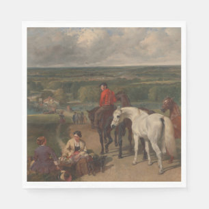 Serviette En Papier Exercice des chevaux royaux (Art équestre)