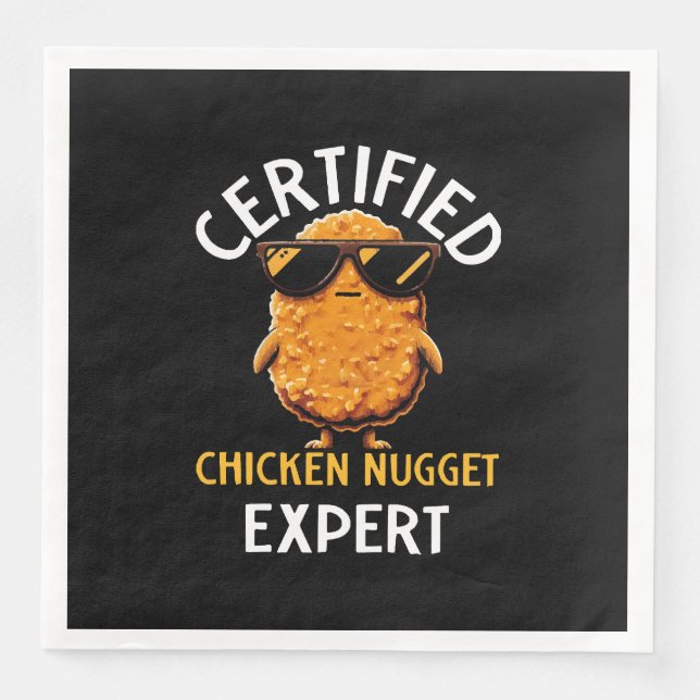 Serviette En Papier Expert certifié en nugget de poulet (Devant)