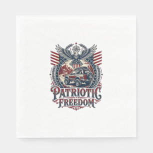 Serviette En Papier Explorateur de route désertique patriotique