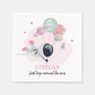 Serviette En Papier Extra-spatiale 1ère excursion autour du soleil Ann