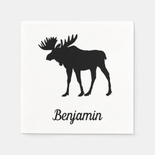 Serviette En Papier Extraordinaire Moose Rustique