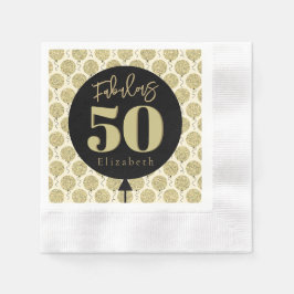 Serviette En Papier Fabuleux 50 Gold Anniversaire