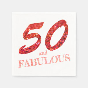 Serviette En Papier Fabuleux 50e anniversaire Parties scintillant cora