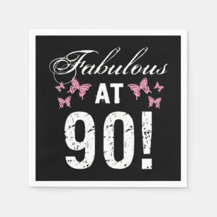 Serviette En Papier Fabuleux 90e anniversaire