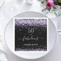 Fabuleux anniversaire noir violet parties scintill