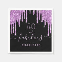 Fabuleux anniversaire noir violet parties scintill