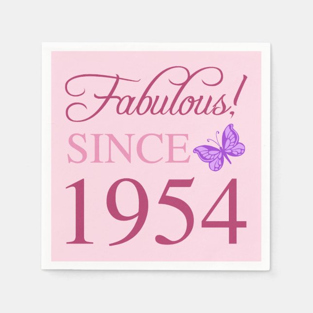 Serviette En Papier Fabuleux depuis 1954 70e anniversaire (Devant)