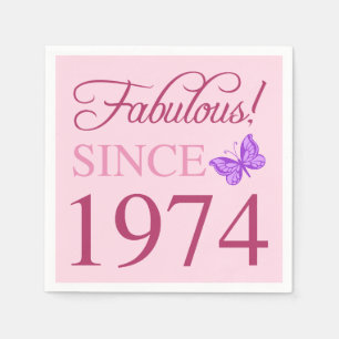 Serviette En Papier Fabuleux depuis 1974 50e anniversaire