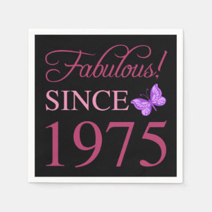 Serviette En Papier Fabuleux depuis 1975 50e anniversaire