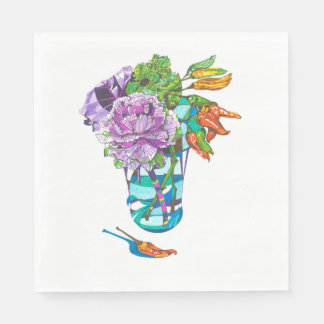 Serviette En Papier Fabulous Fall Vegetal Bouquet