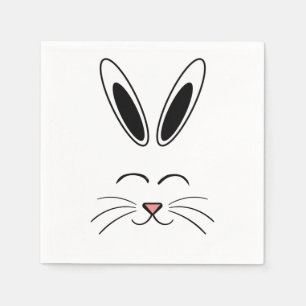 Serviette En Papier Face de lapin simple