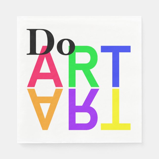 SERVIETTE EN PAPIER FAIRE "ART" (Devant)