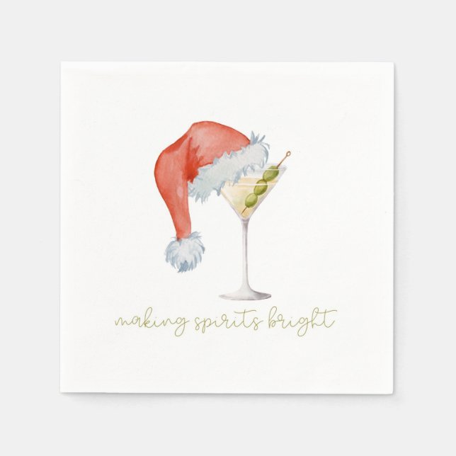 Serviette En Papier Faire des esprits Cocktail brillant Napkin (Devant)