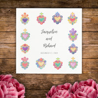 Faire-part de mariage cardiaque mexicaine