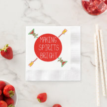 Faire "Spirits" Cocktail brillant serviettes