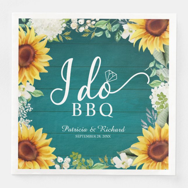Serviette En Papier Faire un barbecue Papeterie de fête de fiançailles (Devant)