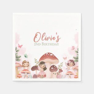 Serviette En Papier Fairy Birthday, Enchanted Whimsical Garden Forest
